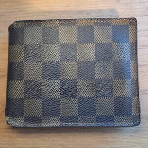 Louis Vuitton Damier Ebene Marco Bifold Wallet Coin Pocket ID